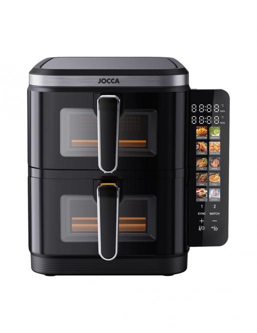 JOCCA Double hot air fryer with windows and color display 2496 11L black