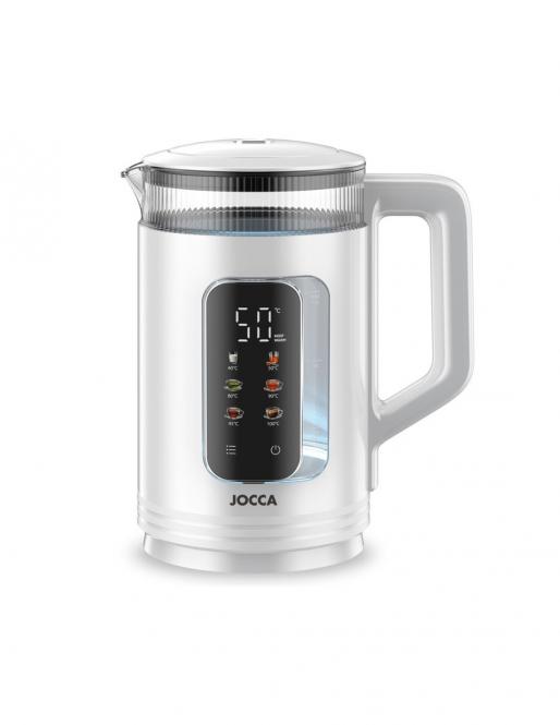 JOCCA Virdulys su spalvotu jutikliniu ekranu 2894 1.5l baltas English: Kettle with a color touch screen 2894 1.5l white