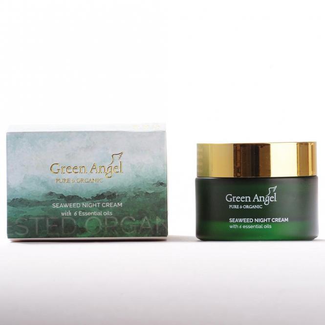 GREEN ANGEL night face cream SEAWEED AND amp; 6 ESSENTIAL OILS 50ml
