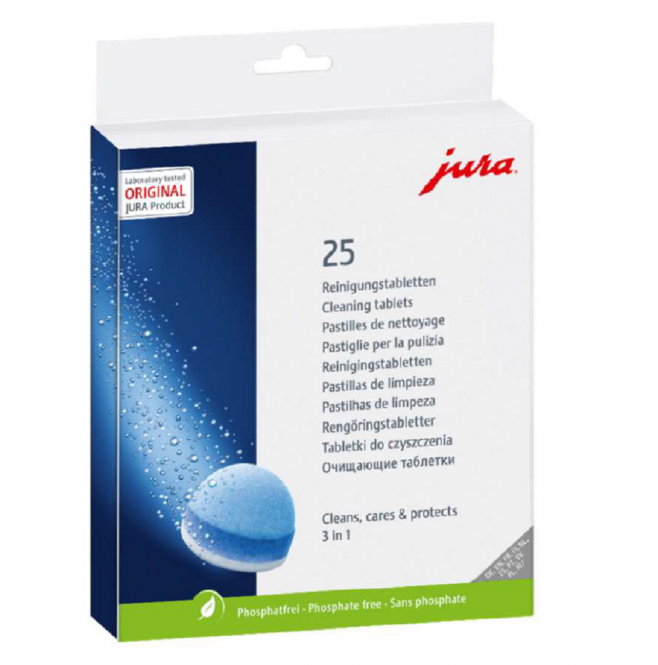 JURA 3-faasilised puhastustabletid karbis (25 tk)