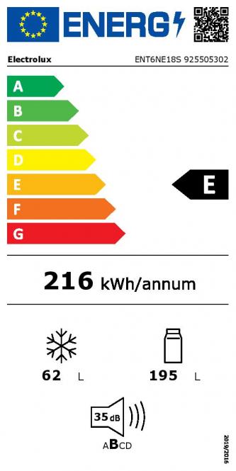 Electrolux ENT6NE18S 178 cm pikkune sisseehitatud külmik-pagasikülmik